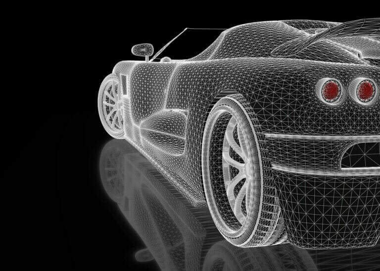 car 3D wireframe